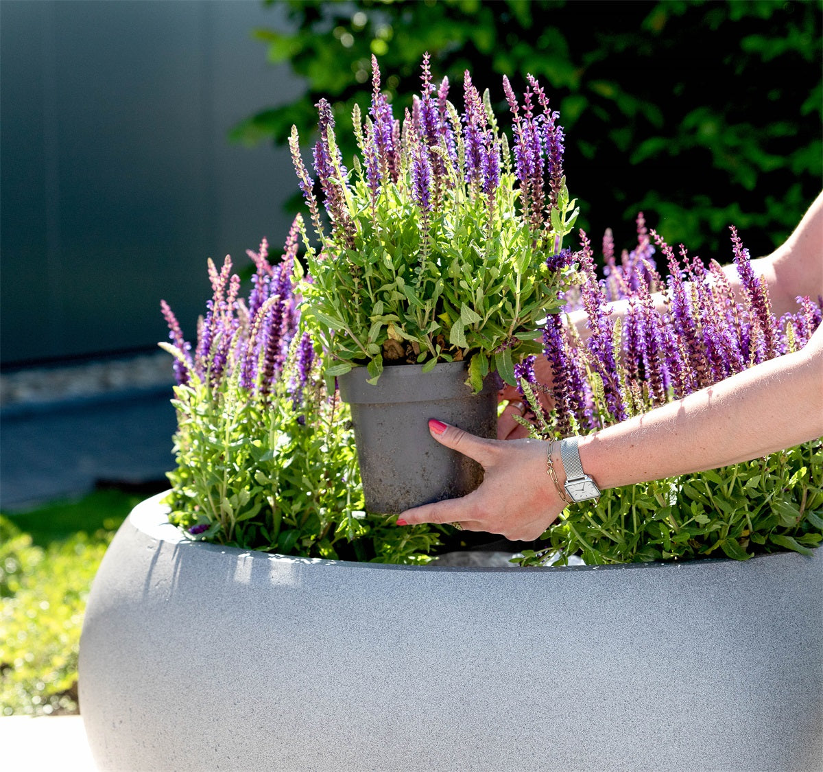 Grigio Low Balloon 114 cm Betong