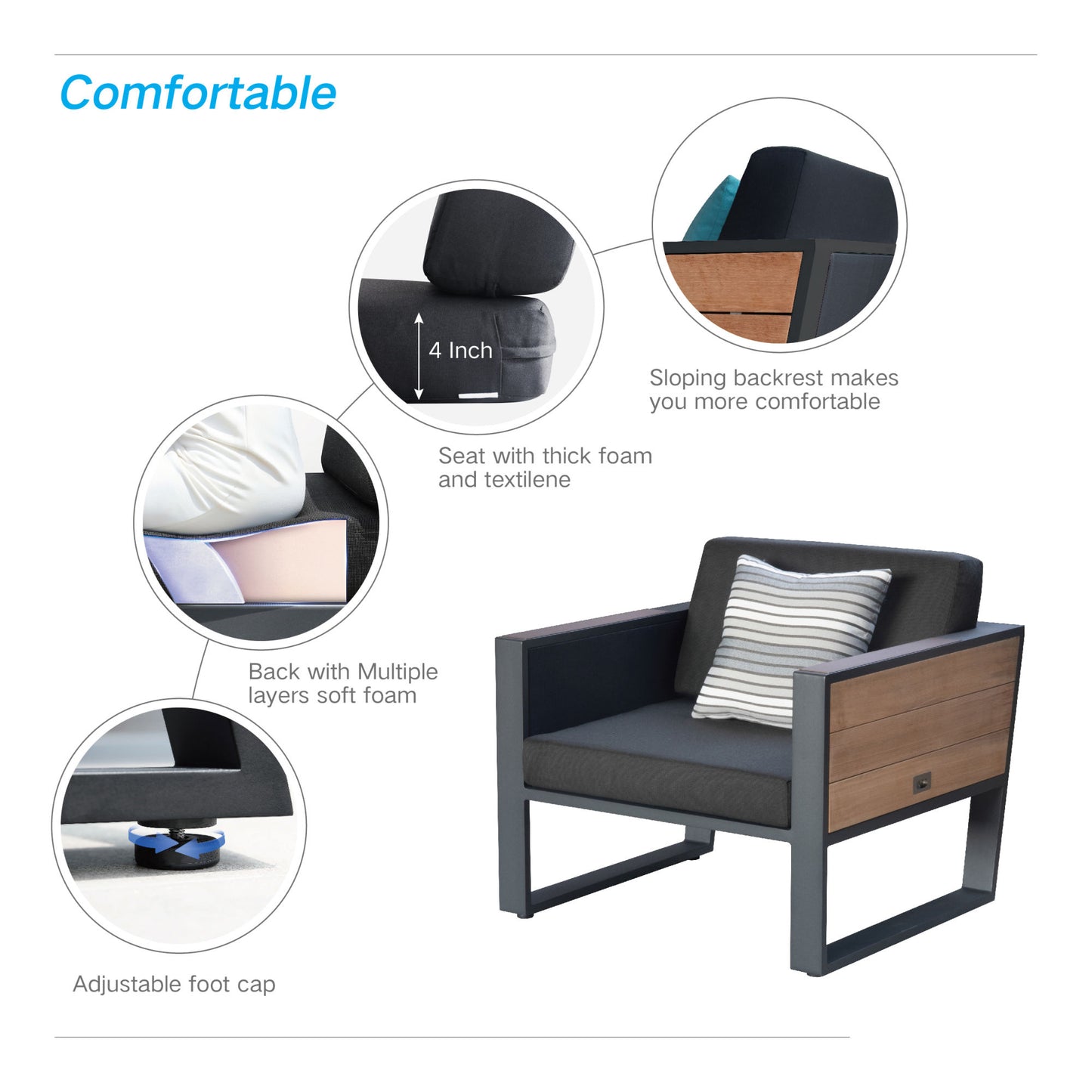 YORK Hagegruppe 3+2 - Drømmemøbler shop