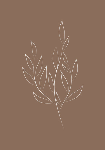 Drawed leaf Poster