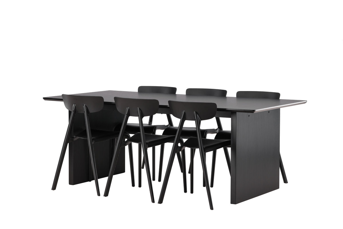 Dining Set Vail with the chairs Ursholmen - Pakke med 5