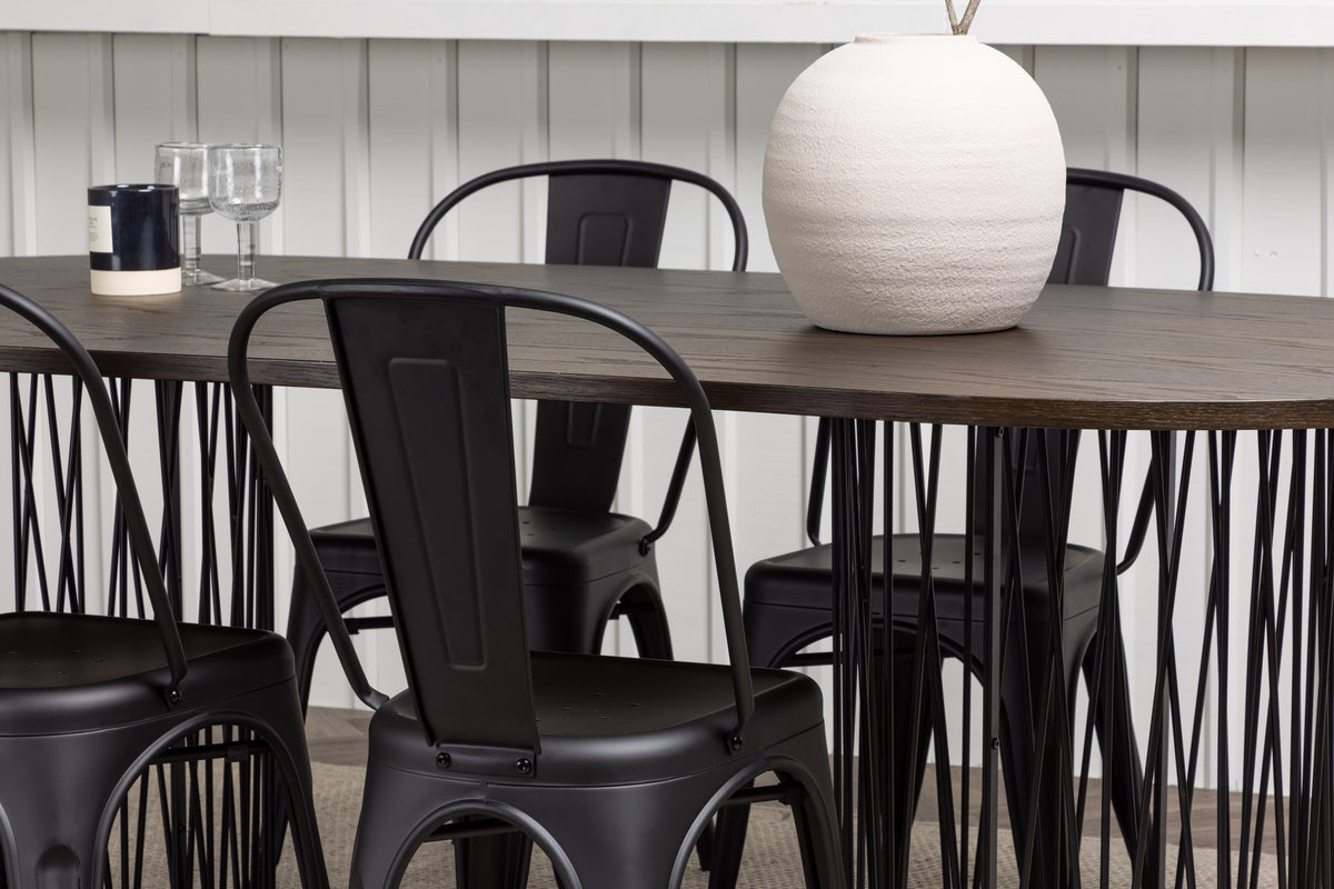 Dining Set Stone with the chairs Tempe - Pakke med 3
