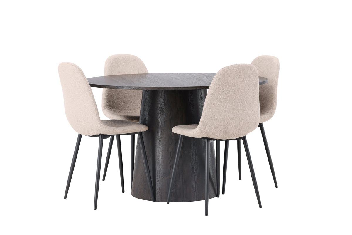 Dining Set Lanzo with the chairs Polar - Pakke med 4