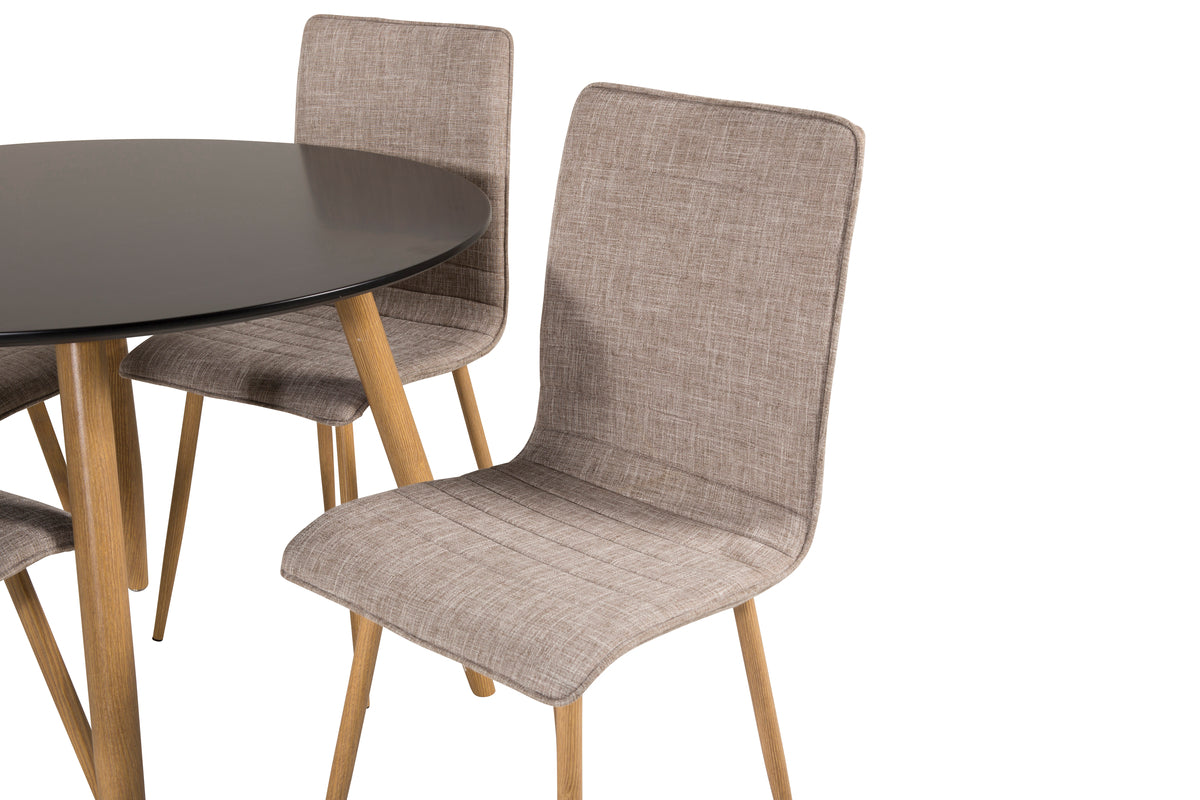 Dining Set Plaza with chairs Windu - Pakke med 4